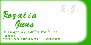 rozalia guns business card